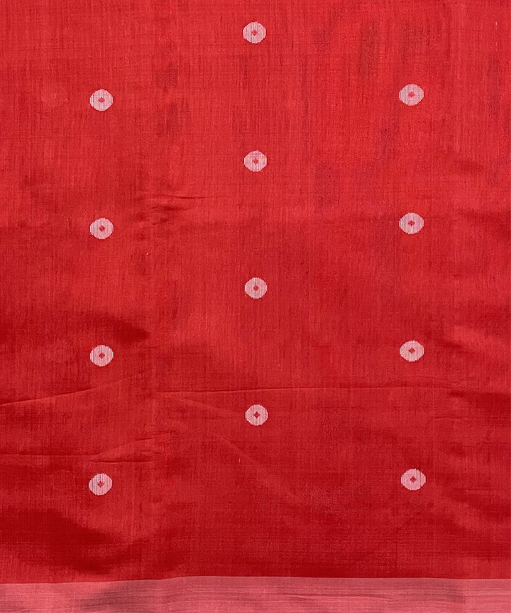 Red handwoven dolabedi silk saree
