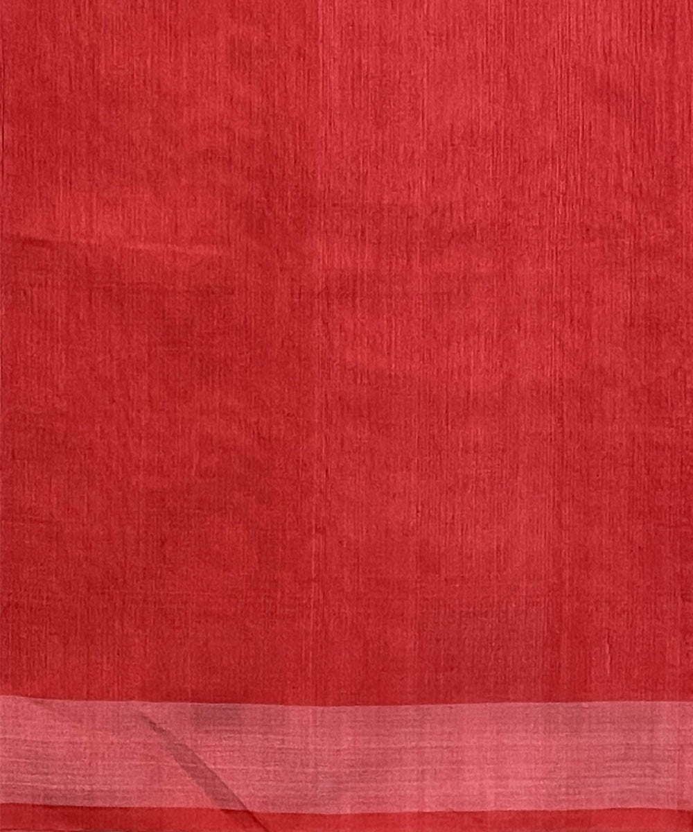 Red handwoven dolabedi silk saree
