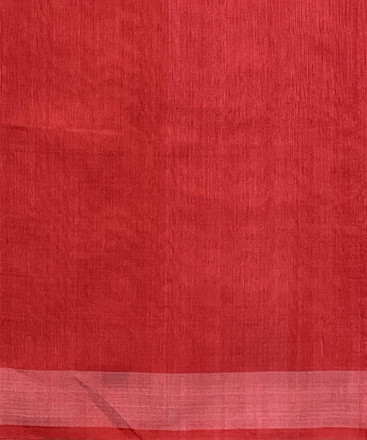 Red handwoven dolabedi silk saree
