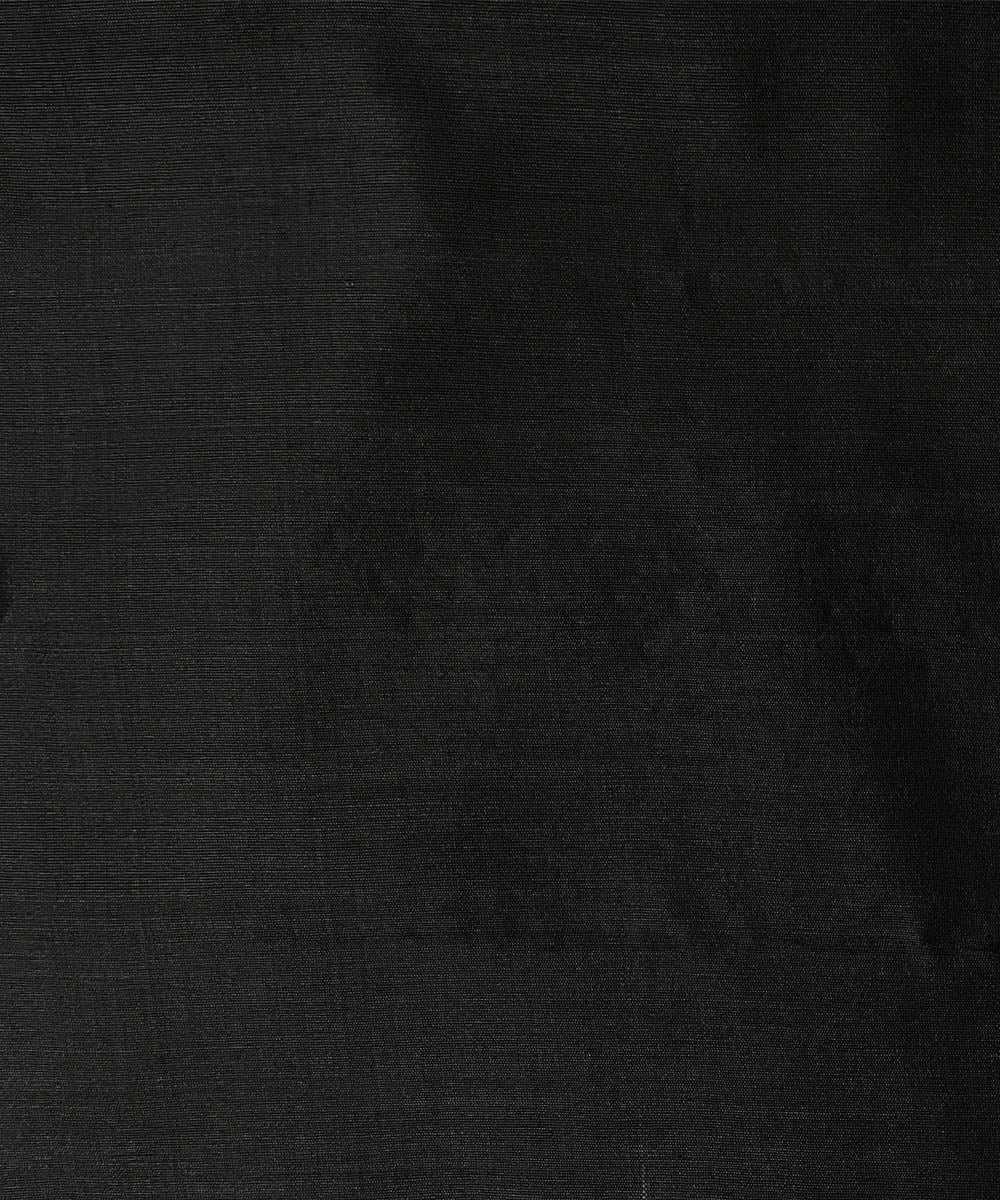 Black handwoven dolabedi silk saree