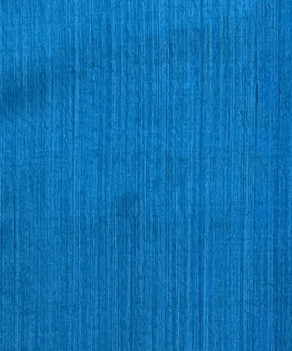 Cyan blue handwoven dolabedi silk saree