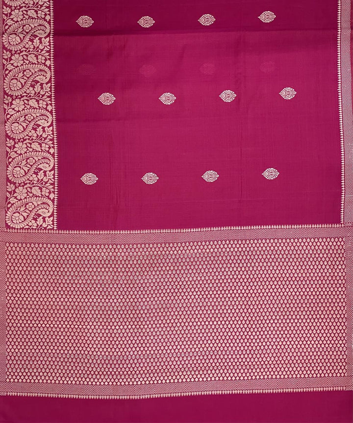 Magenta handwoven dolabedi silk saree