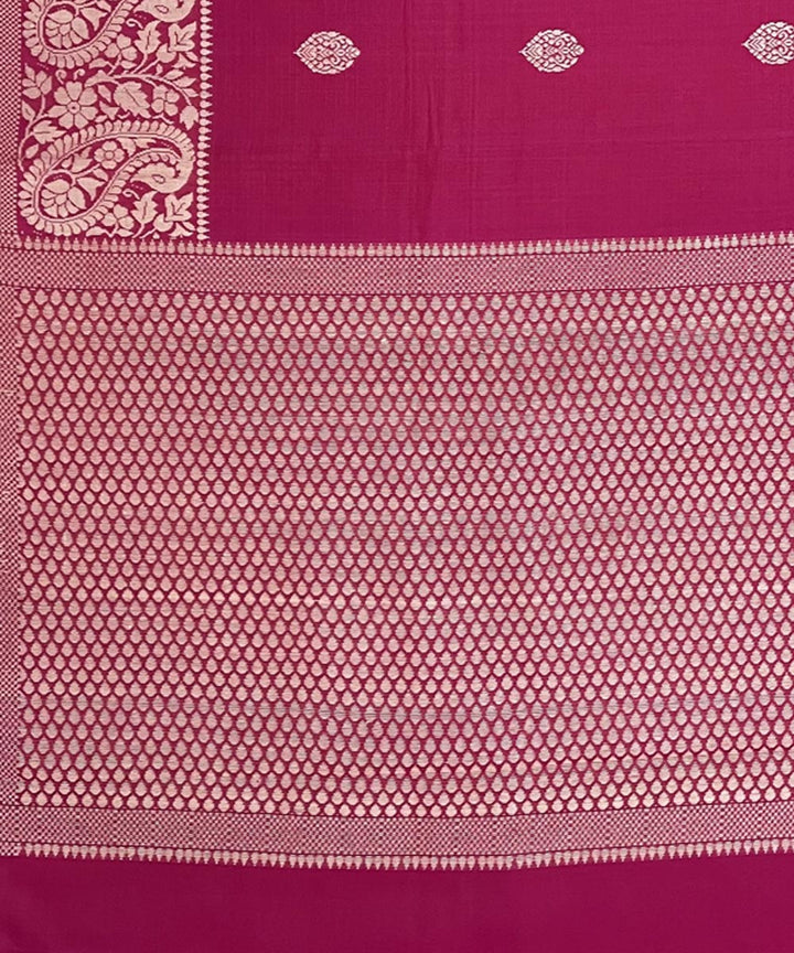 Magenta handwoven dolabedi silk saree