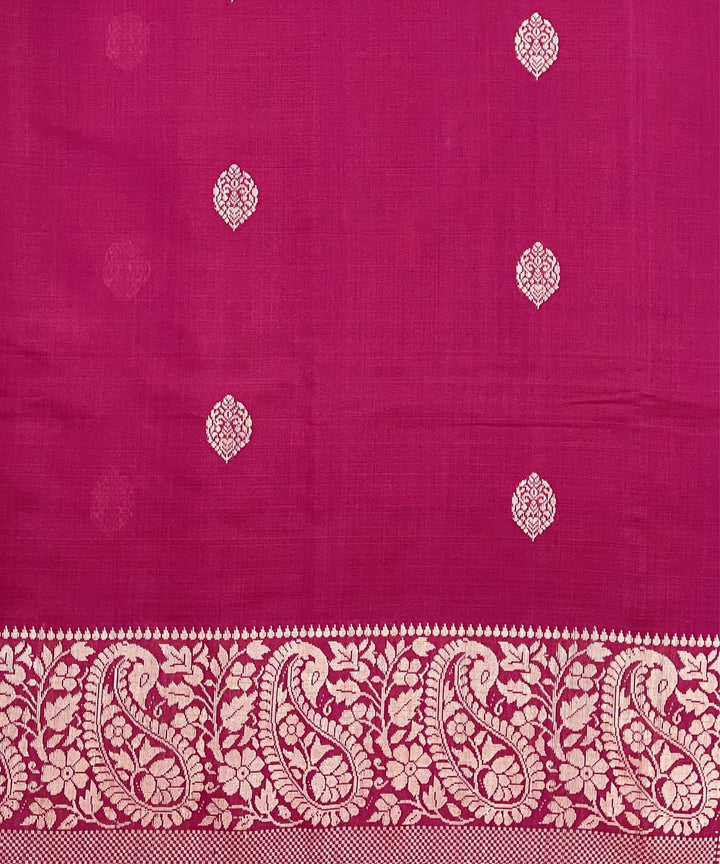 Magenta handwoven dolabedi silk saree