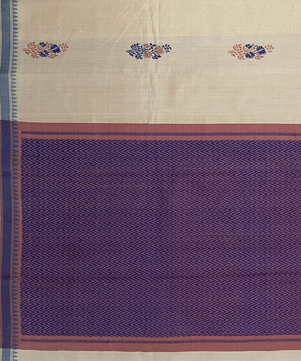 Light yellow handwoven dolabedi silk saree