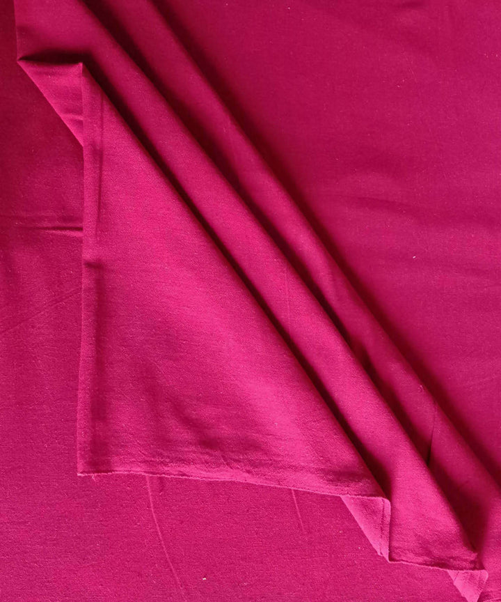 maroon hue yarn dyed handspun handwoven cotton kurta fabric