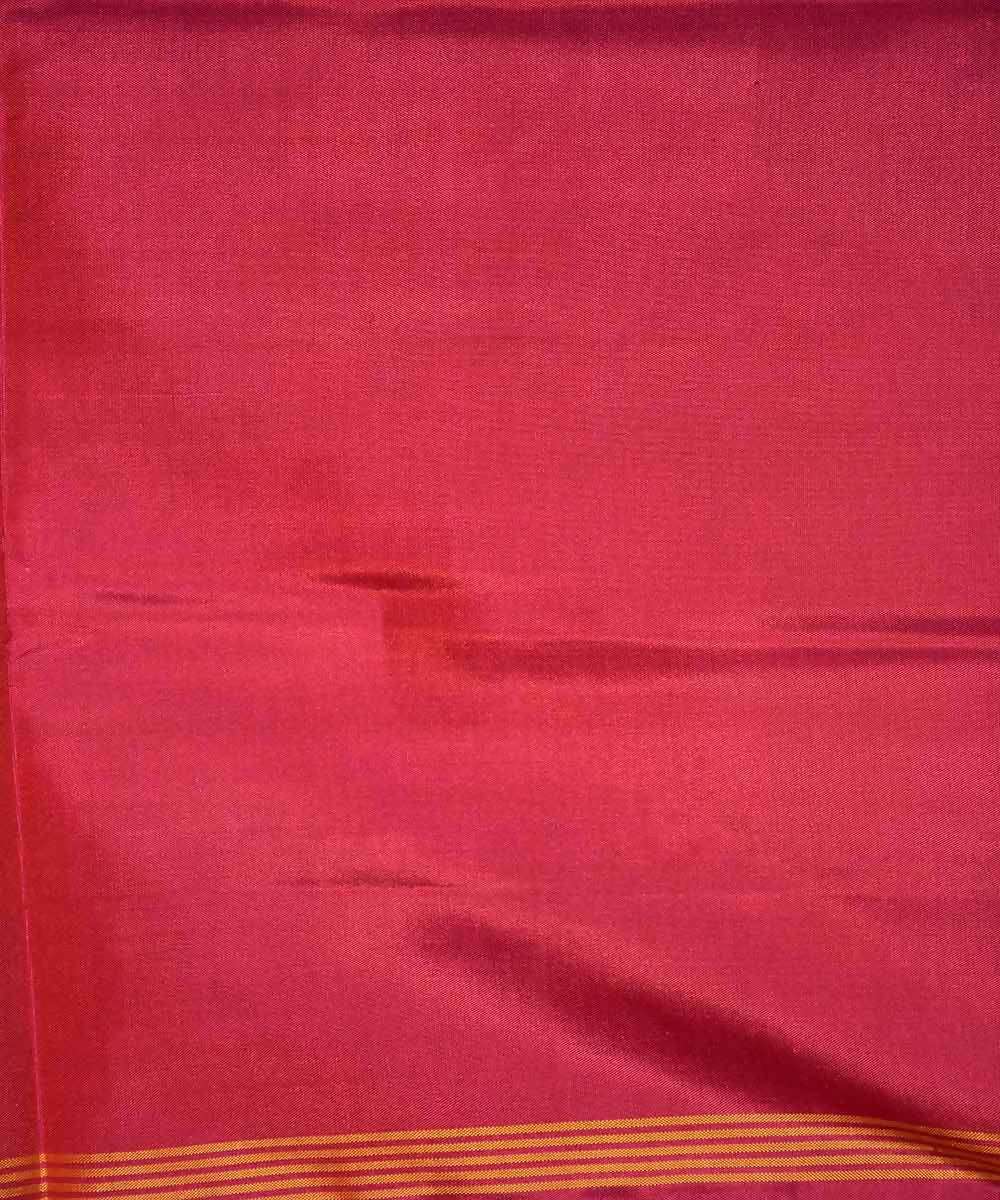 Purple red handwoven patola silk saree