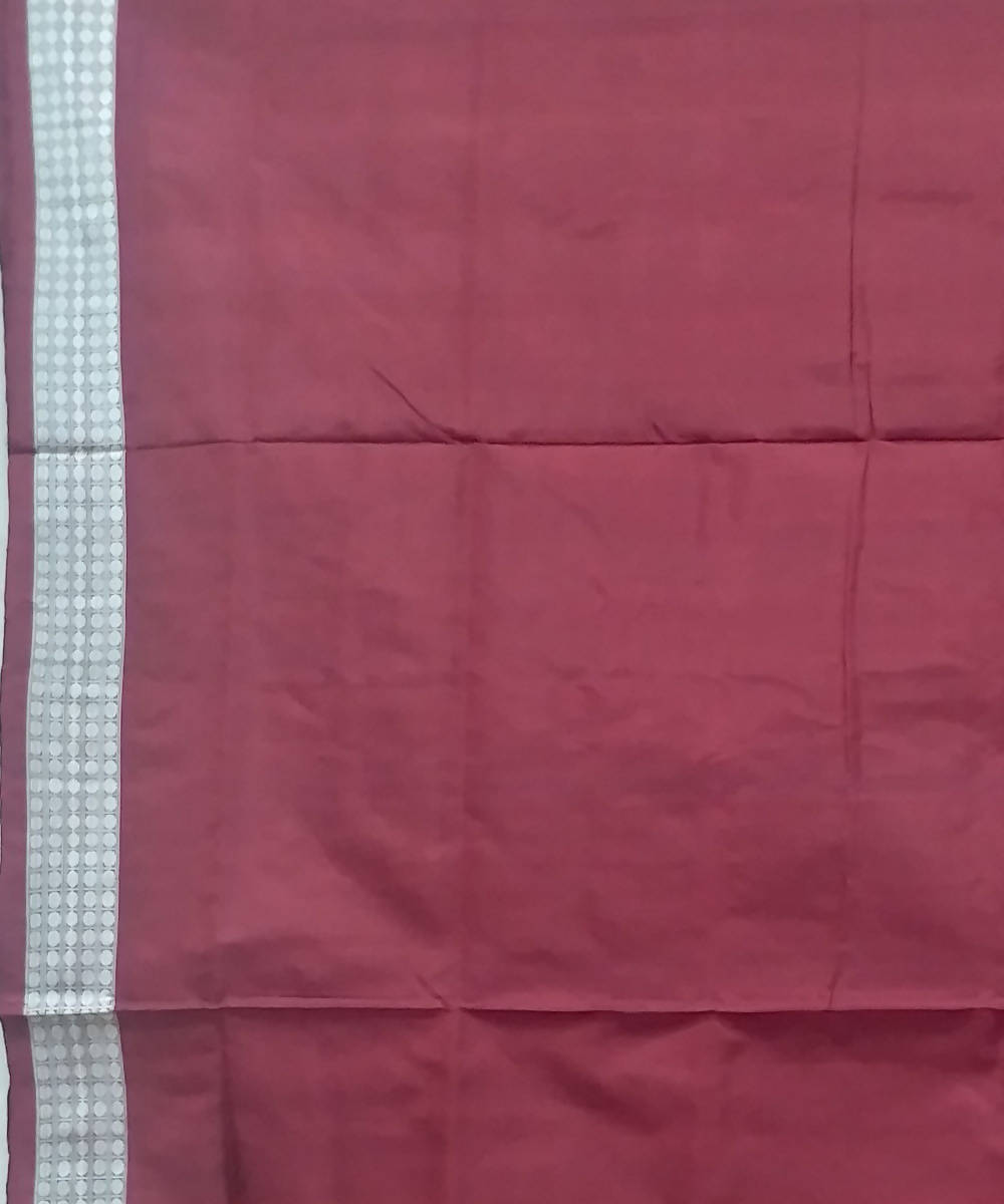 Mustard pink handwoven bomkai silk saree