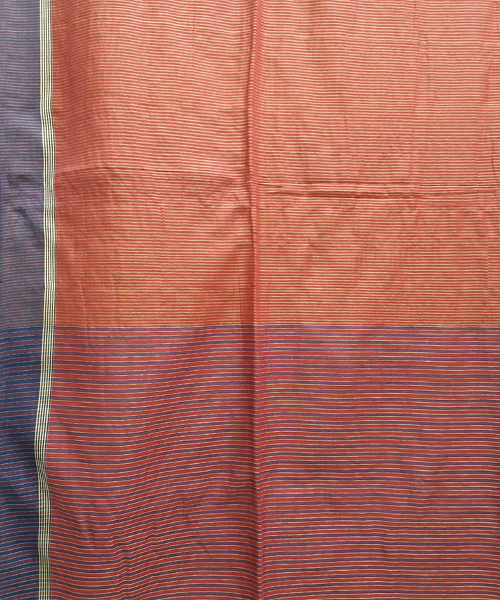 Pastel maroon handspun handwoven cotton bengal saree