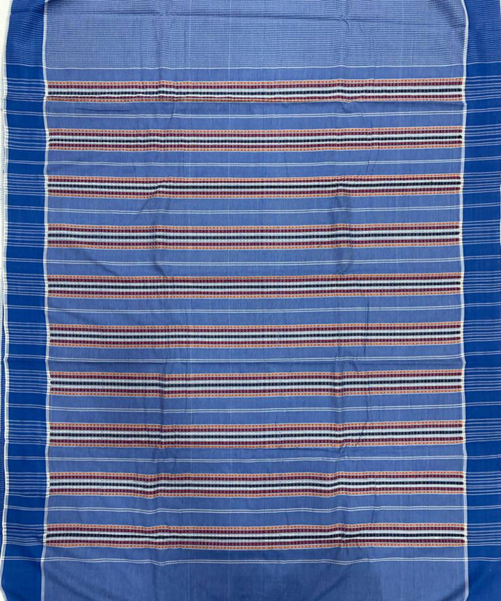 Blue handwoven fine cotton saree