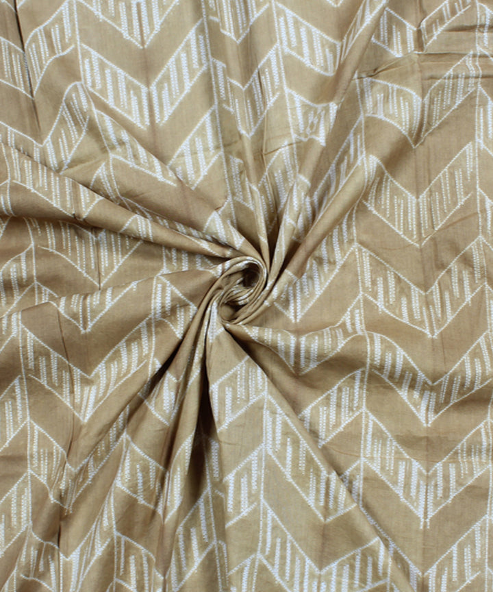 2.5m Brown cotton tie dye shibori kurta material