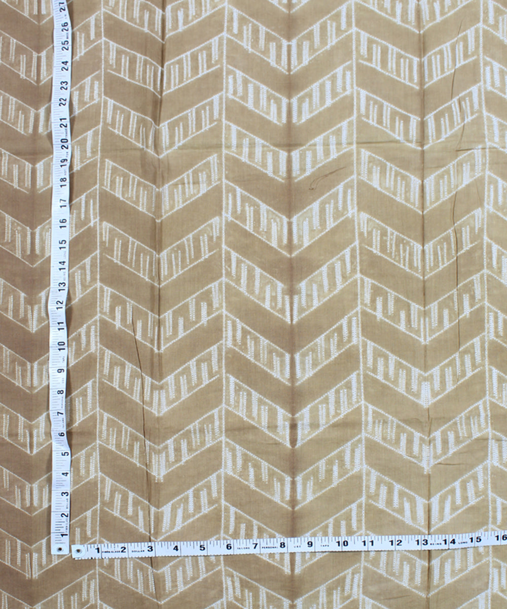 2.5m Brown cotton tie dye shibori kurta material