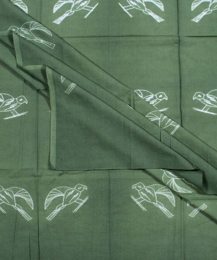2.5m Green cotton tie dye shibori kurta material
