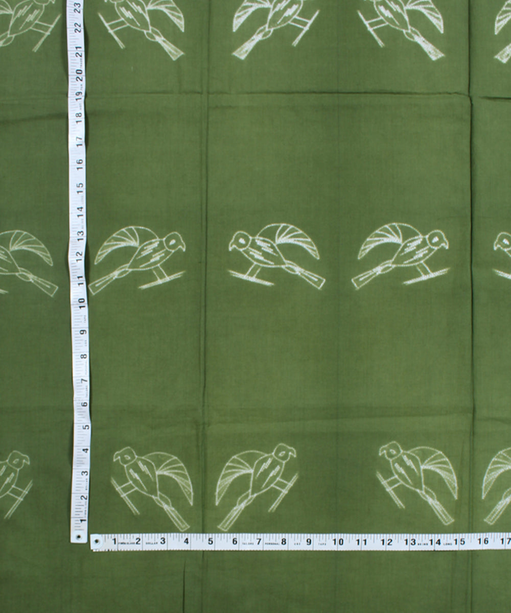 2.5m Green cotton tie dye shibori kurta material