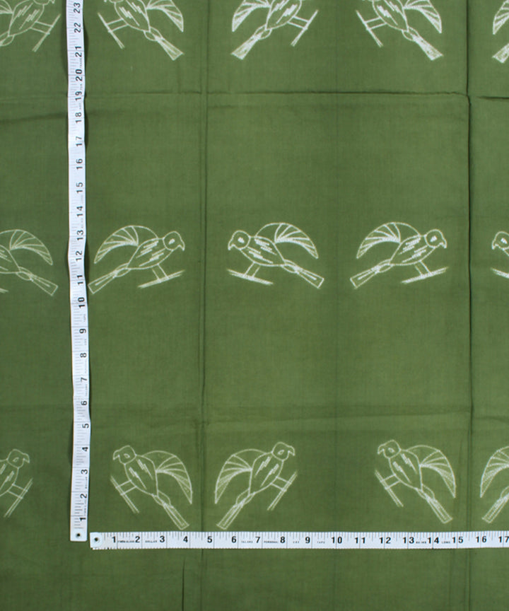 2.5m Green cotton tie dye shibori kurta material