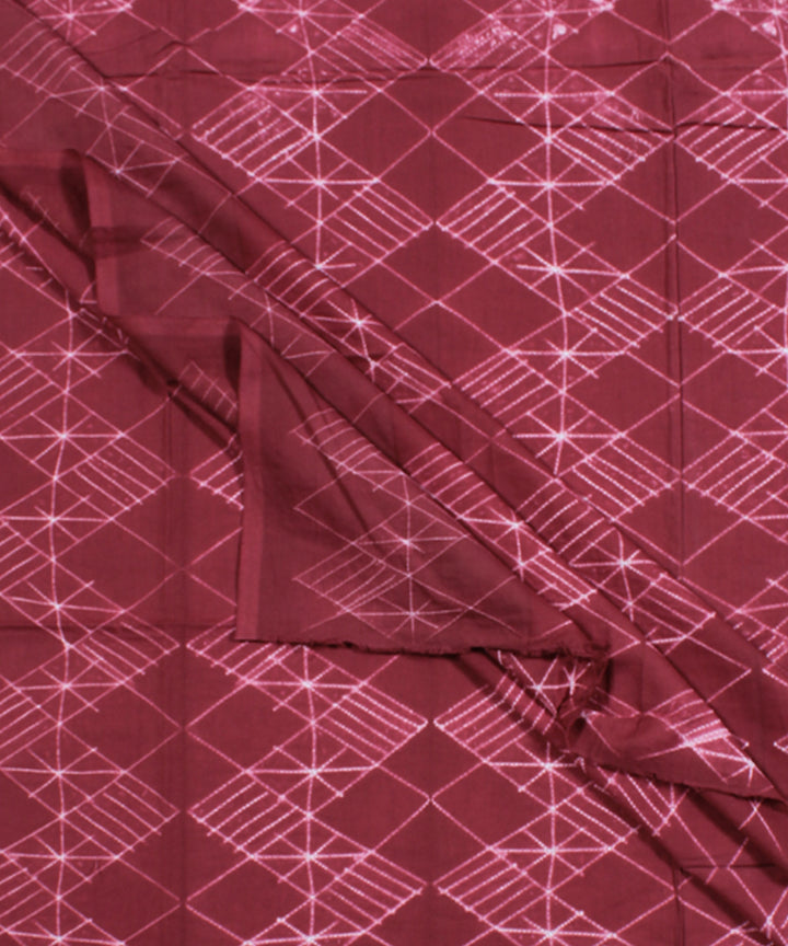 2.5m Red tie dye cotton shibori kurta material