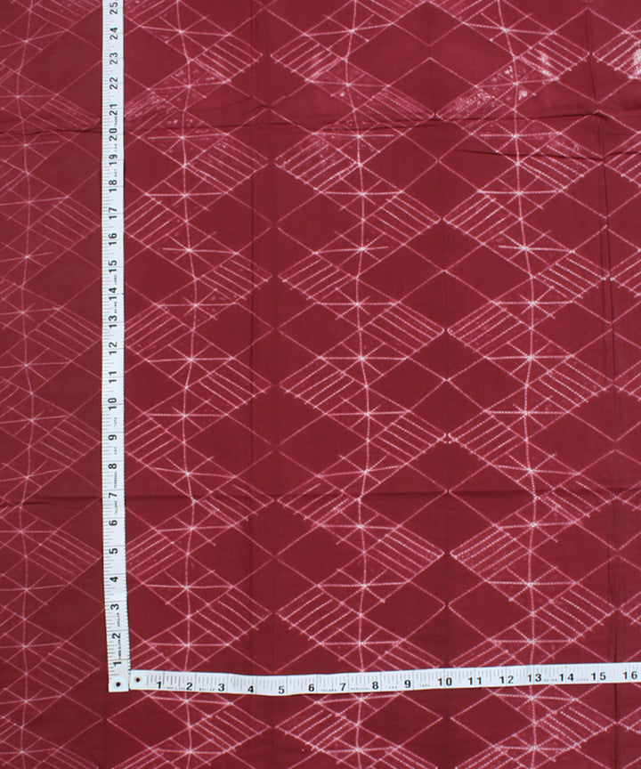 2.5m Red tie dye cotton shibori kurta material
