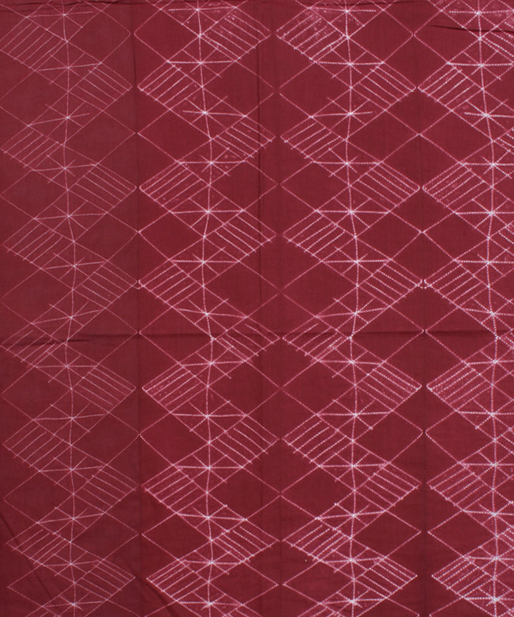 2.5m Red tie dye cotton shibori kurta material