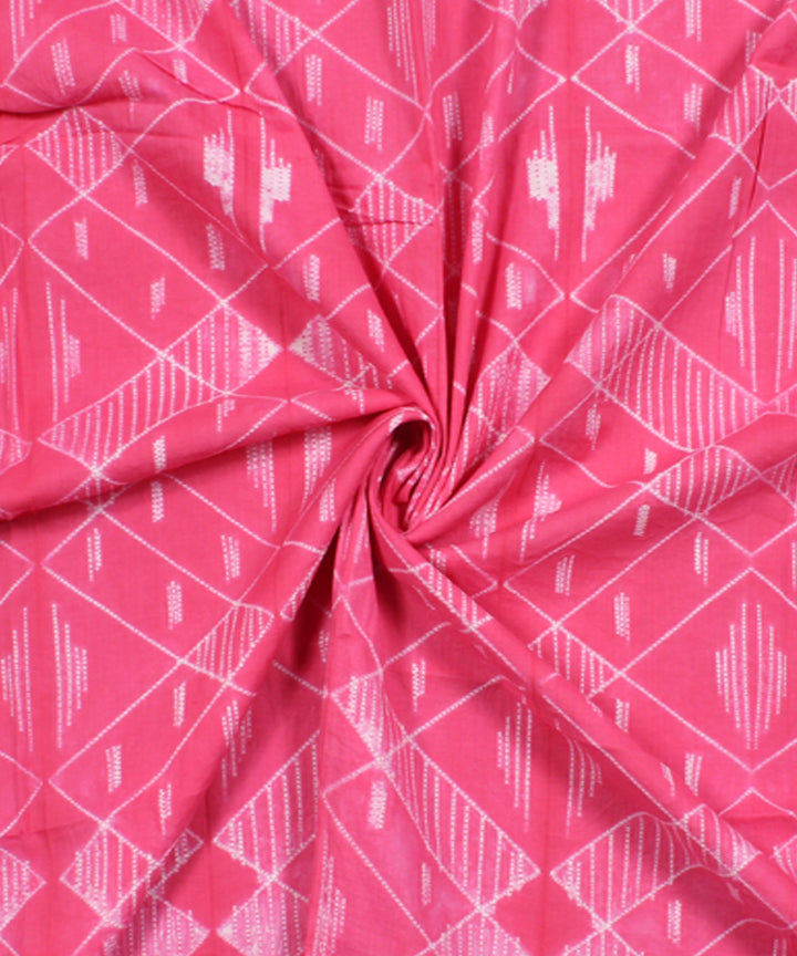 2.5m Pink cotton tie dye shibori kurta material