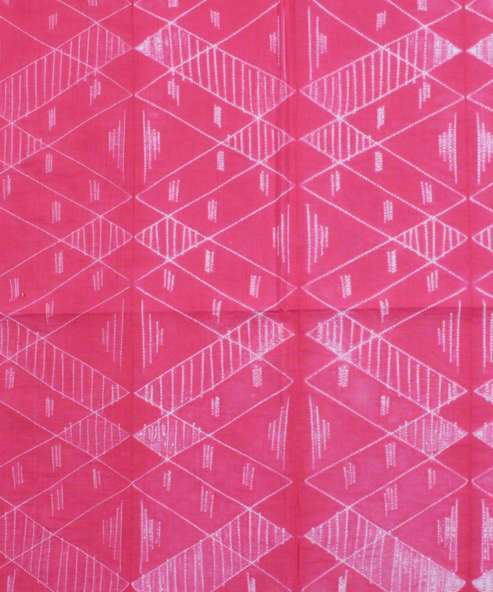2.5m Pink cotton tie dye shibori kurta material