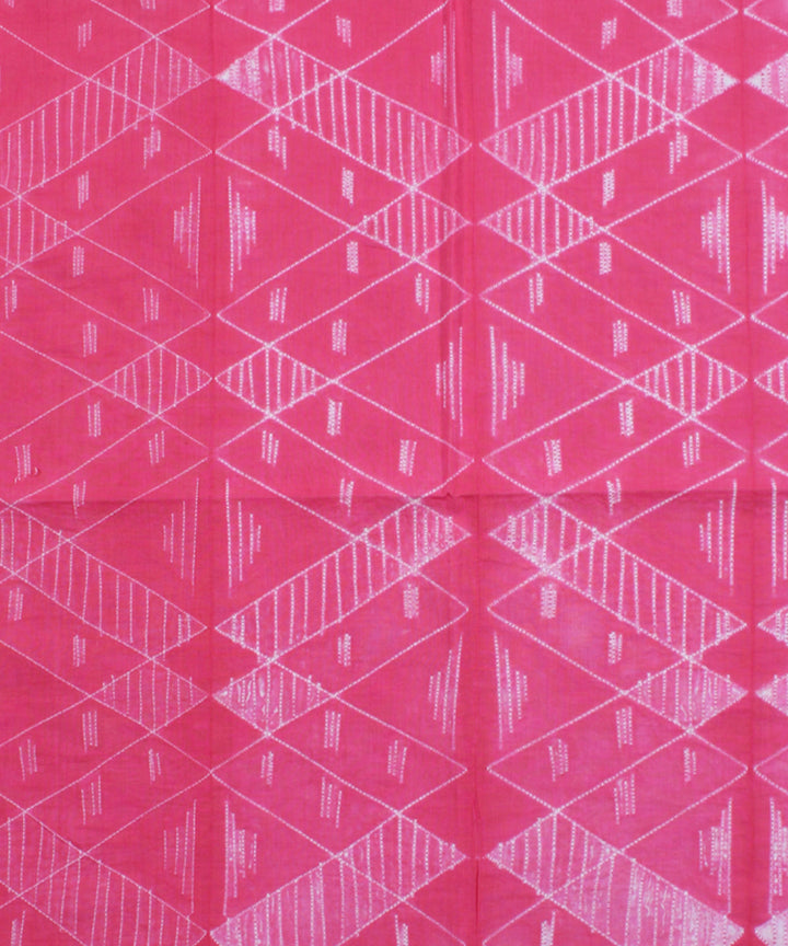 2.5m Pink cotton tie dye shibori kurta material