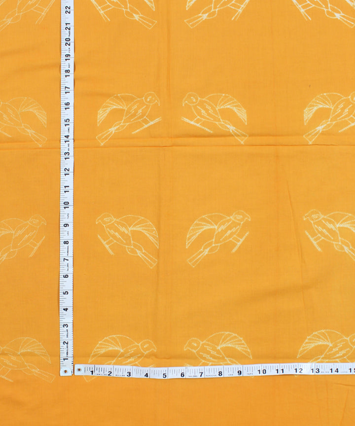 2.5m Yellow tie dye cotton shibori kurta material