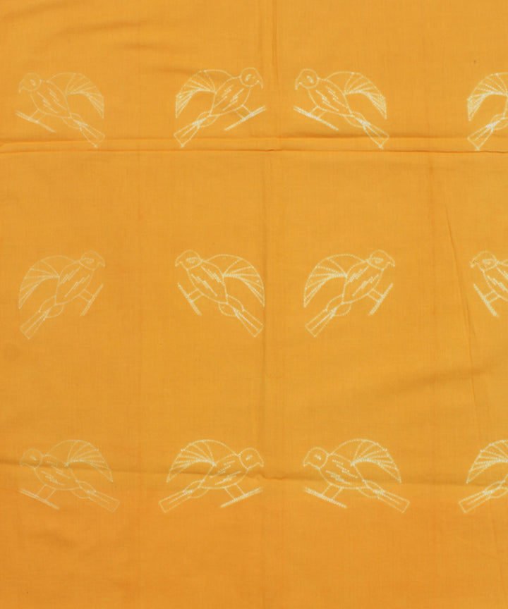2.5m Yellow tie dye cotton shibori kurta material