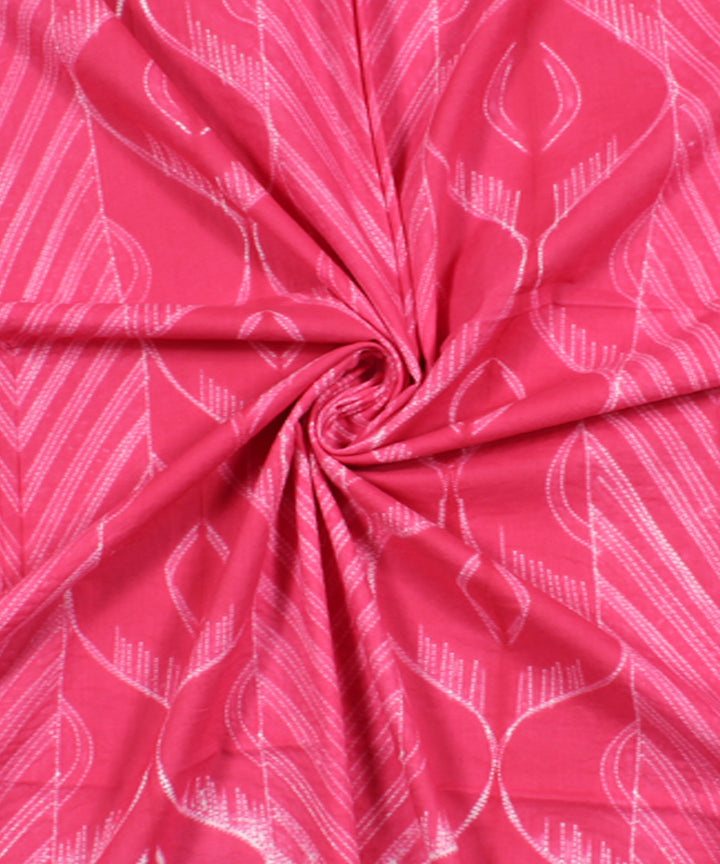 2.5m Pink tie dye cotton shibori kurta material