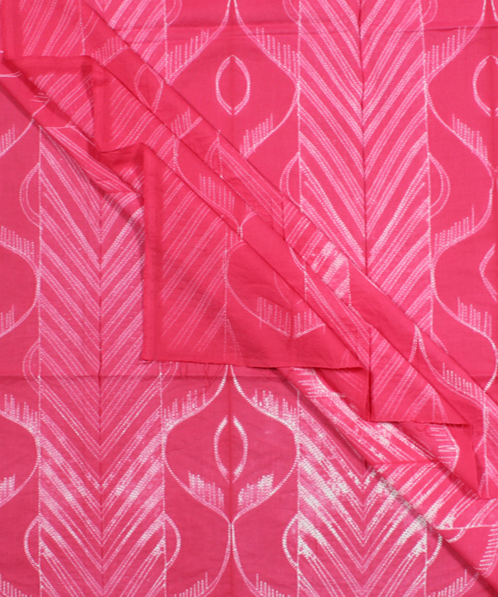 2.5m Pink tie dye cotton shibori kurta material