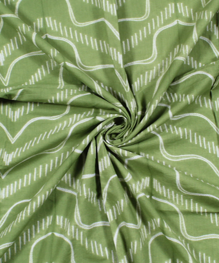 2.5m Green tie dye cotton shibori kurta material