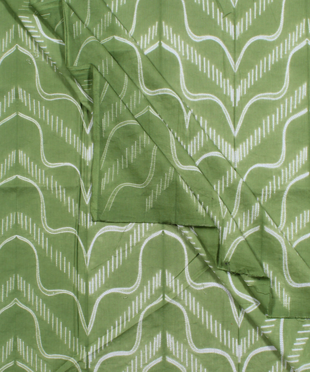 2.5m Green tie dye cotton shibori kurta material