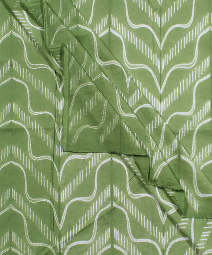 2.5m Green tie dye cotton shibori kurta material
