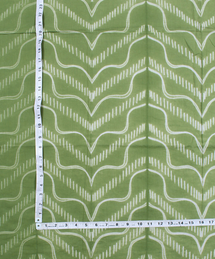 2.5m Green tie dye cotton shibori kurta material