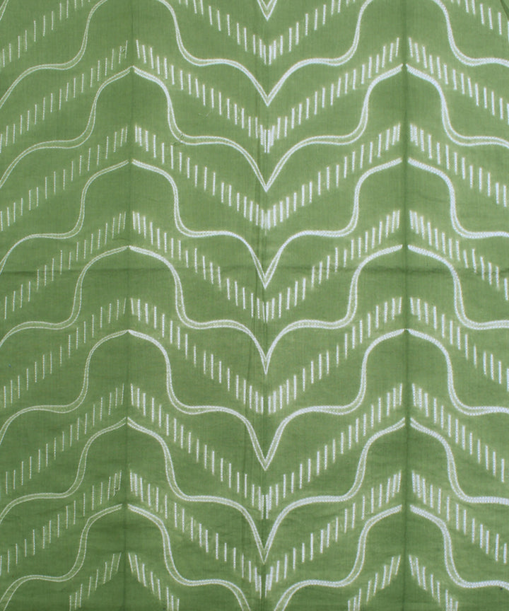 2.5m Green tie dye cotton shibori kurta material