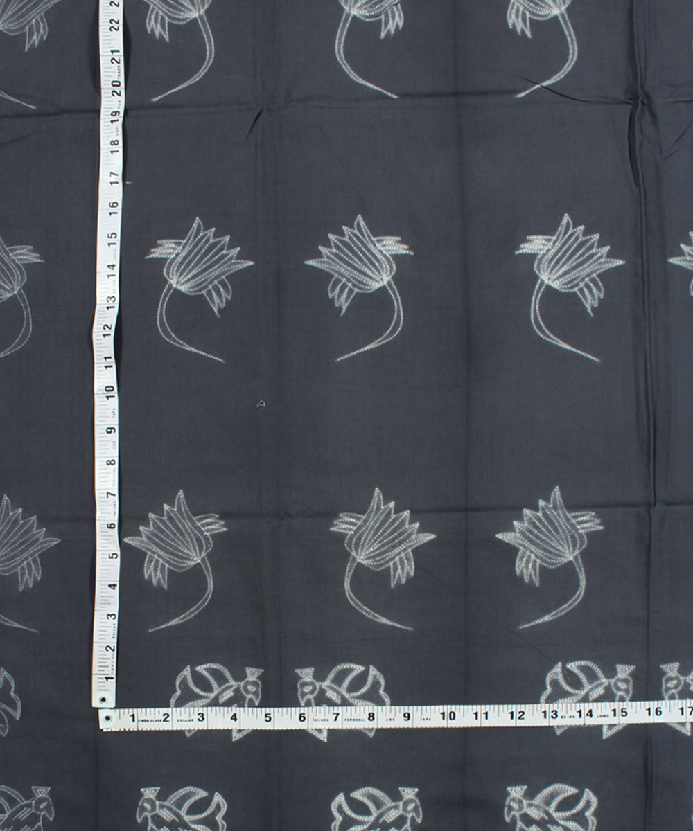 2.5m Dark grey tie dye cotton shibori kurta material