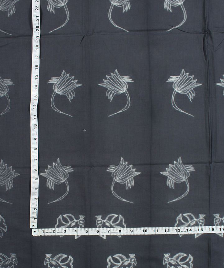 2.5m Dark grey tie dye cotton shibori kurta material