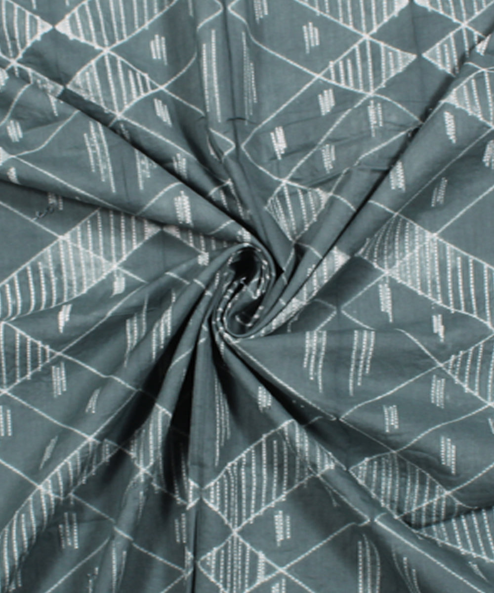 2.5m Light grey tie dye cotton shibori kurta material