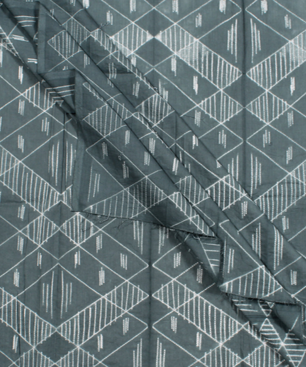 2.5m Light grey tie dye cotton shibori kurta material