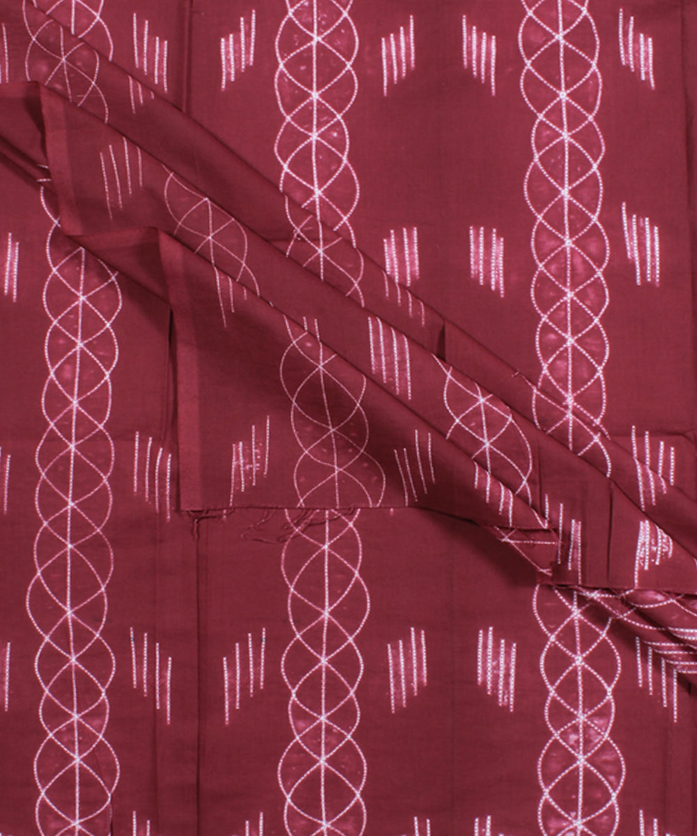 2.5m Maroon tie dye cotton shibori kurta material