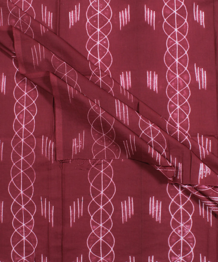 2.5m Maroon tie dye cotton shibori kurta material