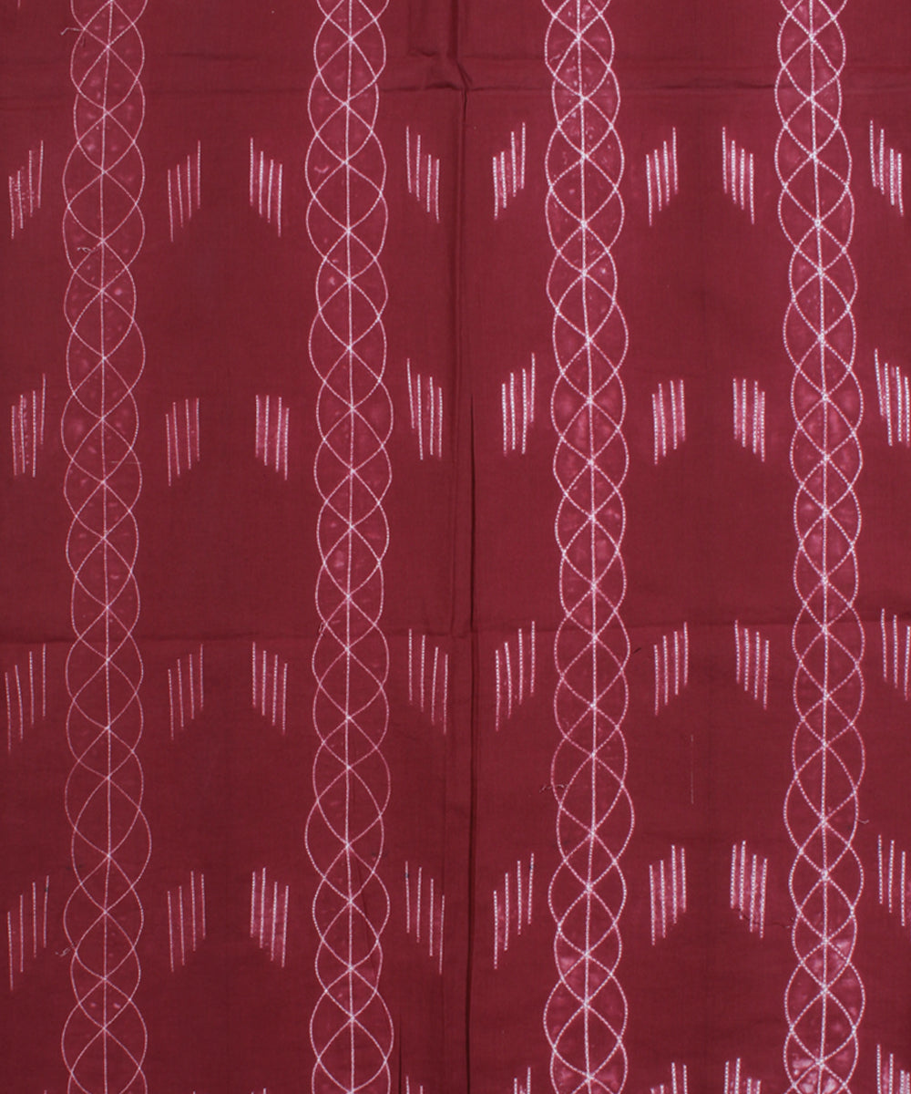 2.5m Maroon tie dye cotton shibori kurta material
