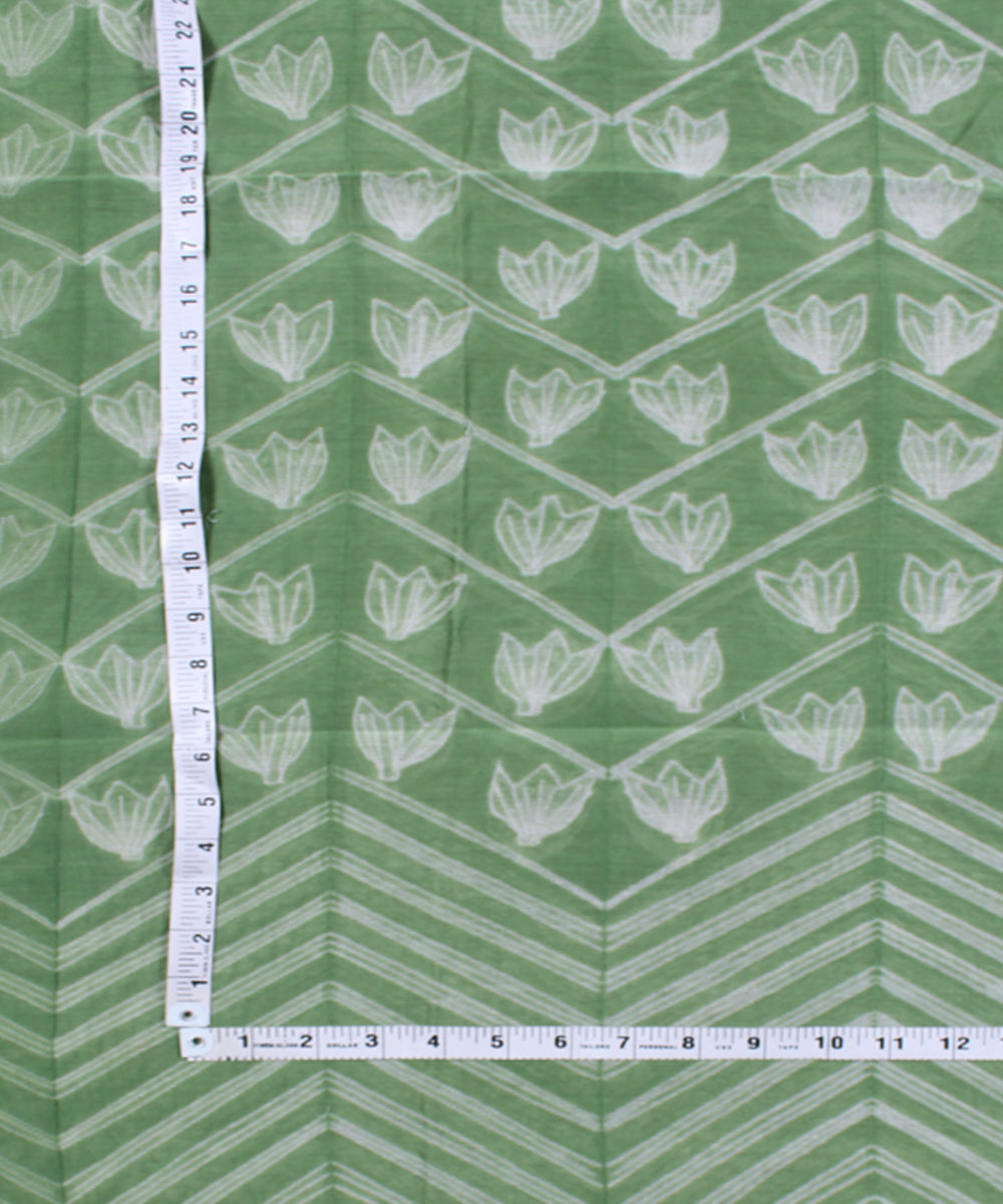 2.5m Green tie dye cotton silk shibori kurta material