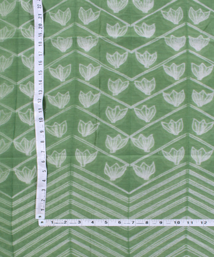 2.5m Green tie dye cotton silk shibori kurta material