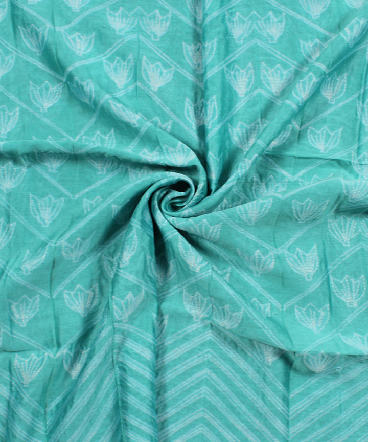 2.5m Aqua tie dye cotton silk shibori kurta material