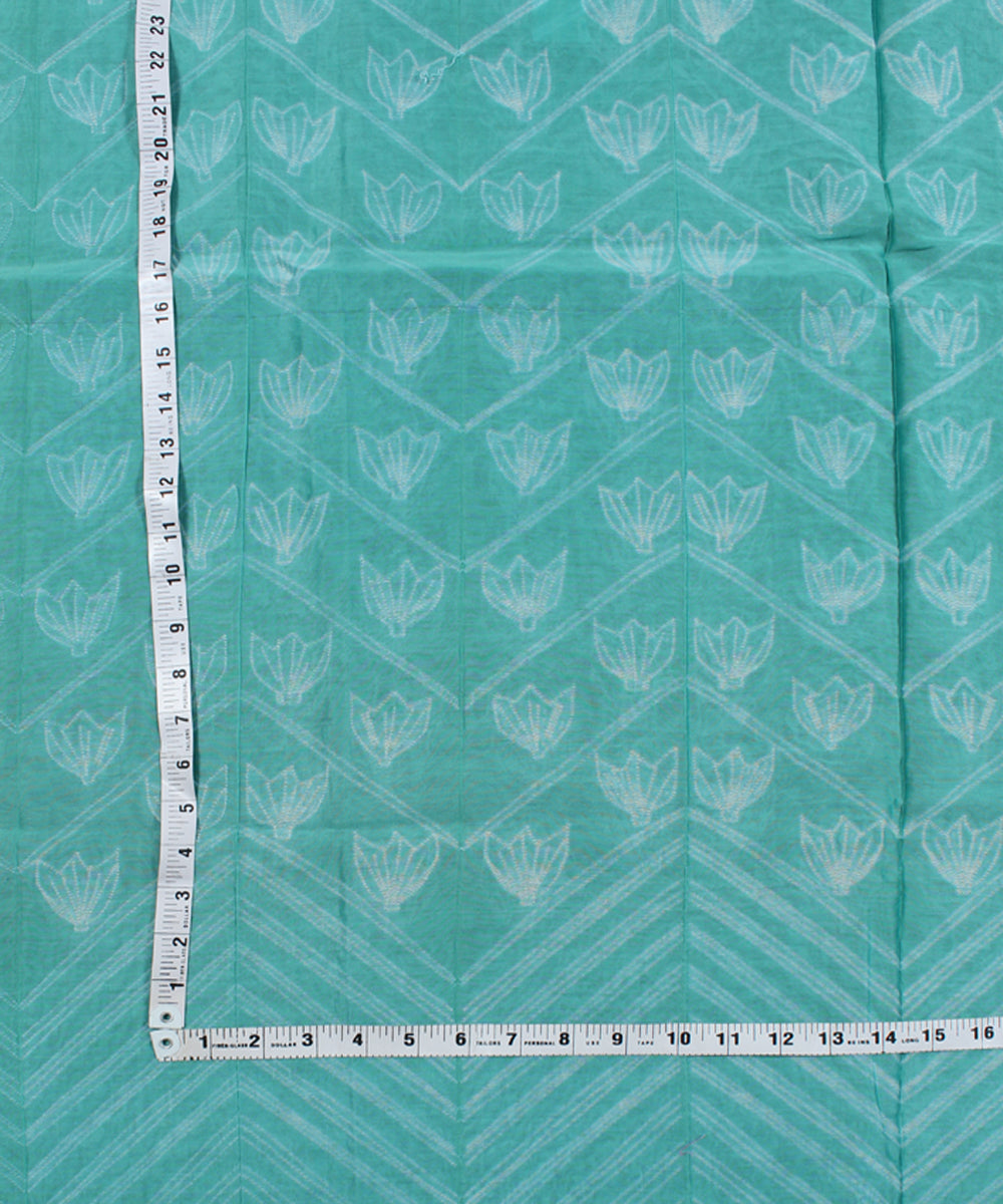 2.5m Aqua tie dye cotton silk shibori kurta material