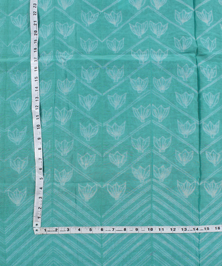 2.5m Aqua tie dye cotton silk shibori kurta material