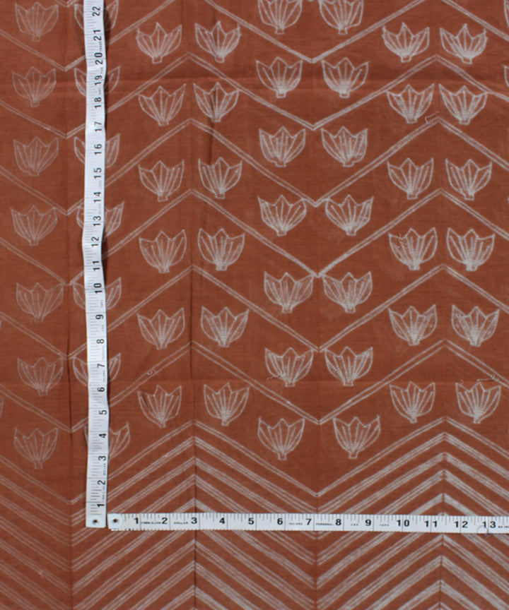 2.5m Brown tie dye cotton silk shibori kurta material