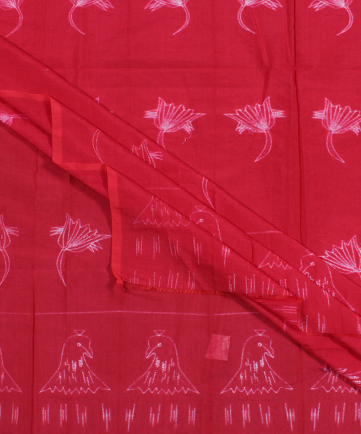 2.5m Red tie dye cotton silk shibori kurta material