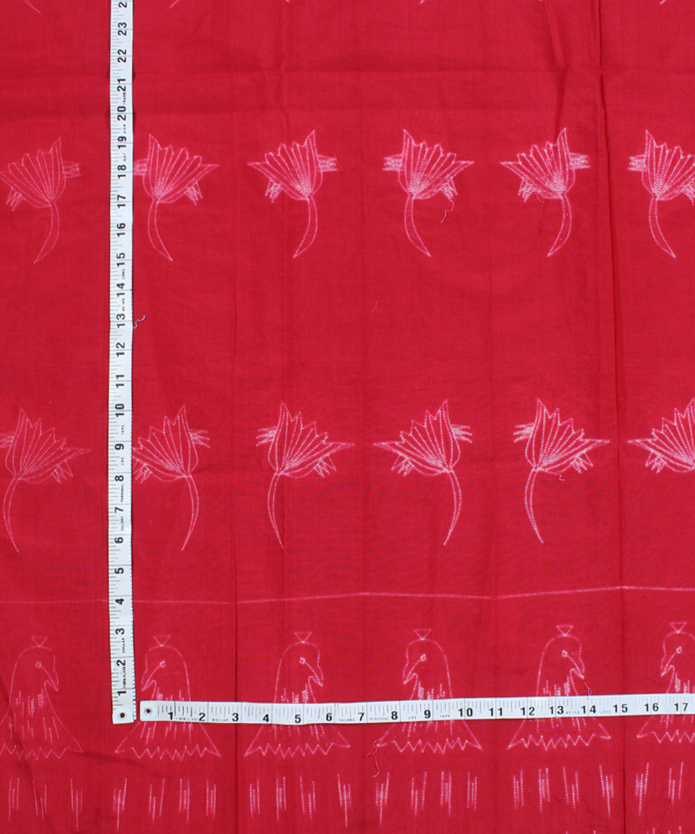 2.5m Red tie dye cotton silk shibori kurta material