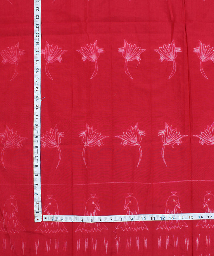 2.5m Red tie dye cotton silk shibori kurta material